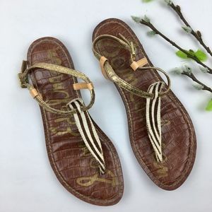 SAM EDELMAN "Gigi" Zebra Calf Hair Sandals Size 6